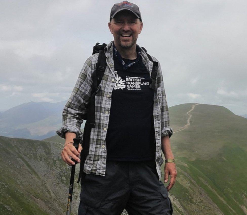 Andy Taylor at Swirral Edge on the way to the summit of Helvellyn, Lake District