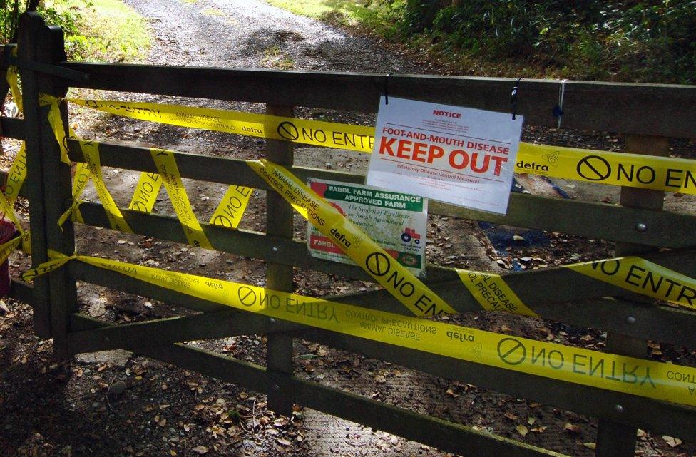 Gate with keep out signs