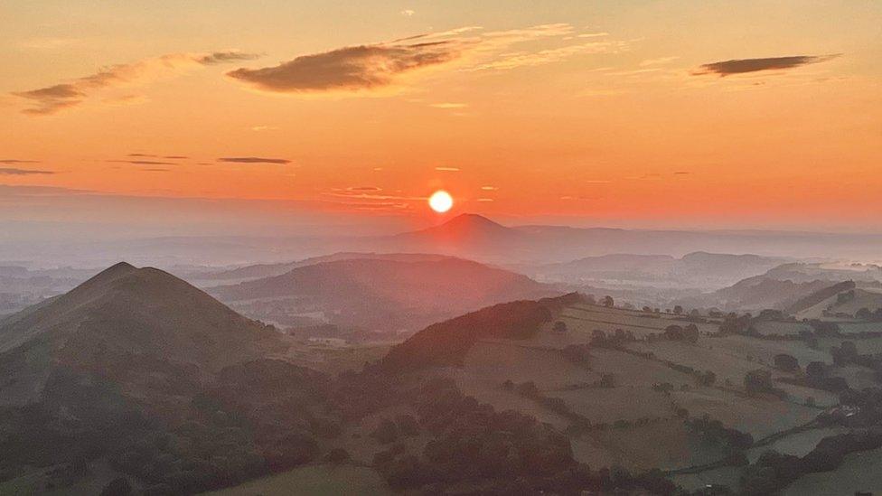 Sunrise at Caer Caradoc