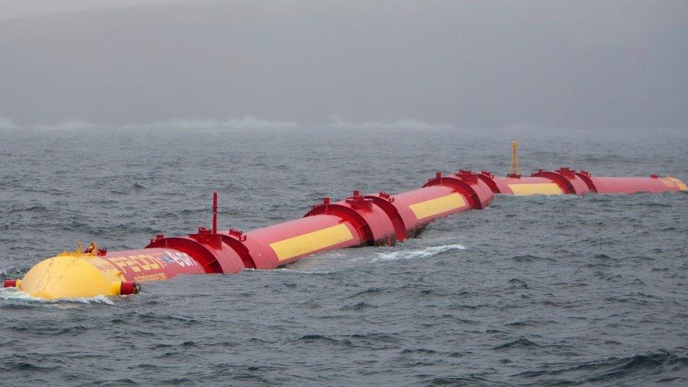 Pelamis wave generation device