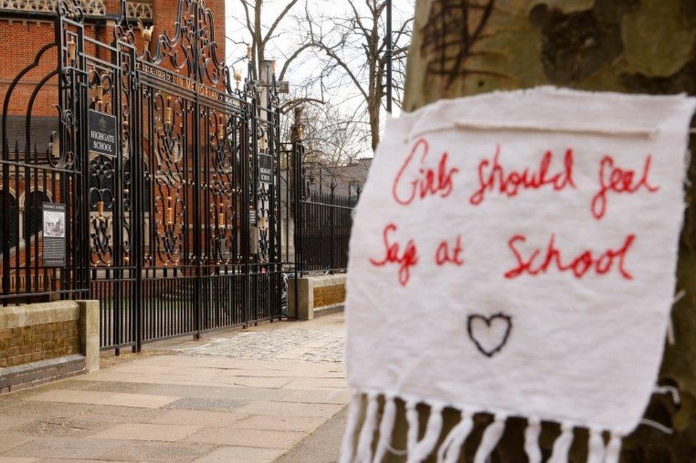 Sign on tree outside Highgate School