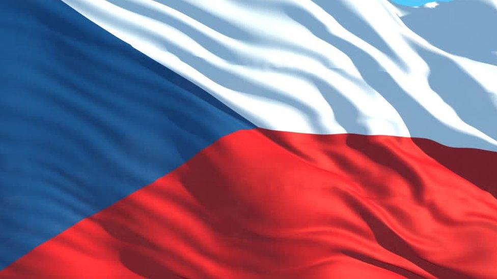 This is a photo of the Czech Republic Flag.