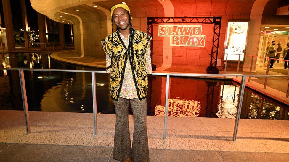 Jeremy O. Harris at the Center Theater Group's opening of "Slave Play" at the Mark Taper Forum in Los Angeles, California on February 16, 2022. (Photo by Dan Steinberg/Variety/Penske Media via Getty Images)