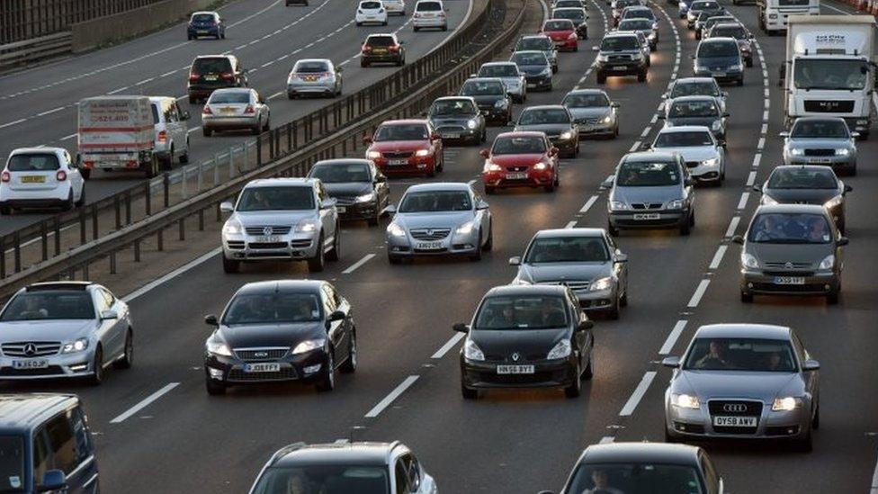 Cars on the motorway