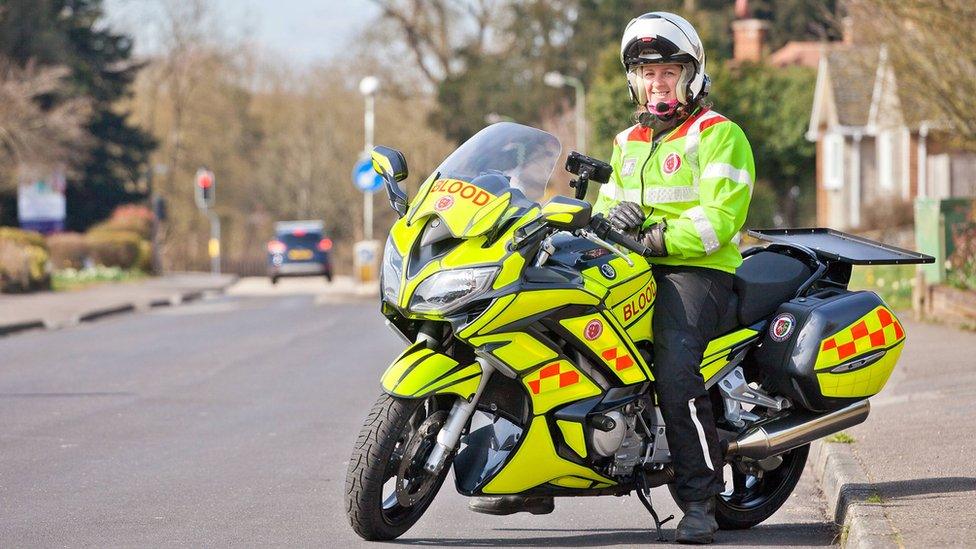 Isabel Kydd on her blood bike