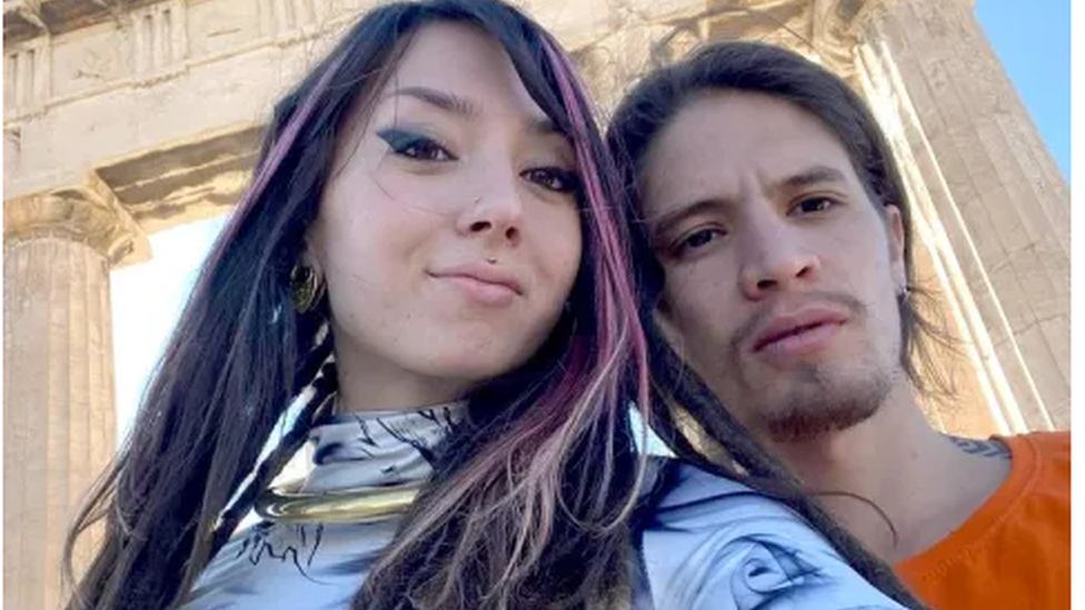 Shani Louk pictured with her boyfriend Orión Hernández Radoux