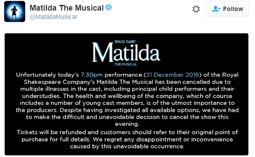 Matilda tweet