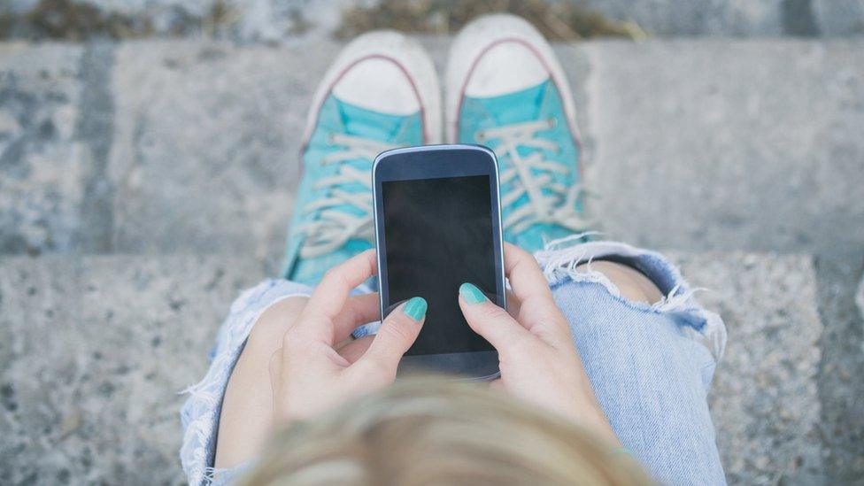 girl using a mobile