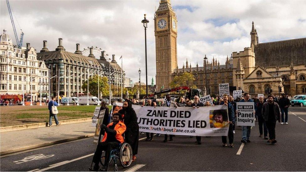 Protesters take petition to Downing Street