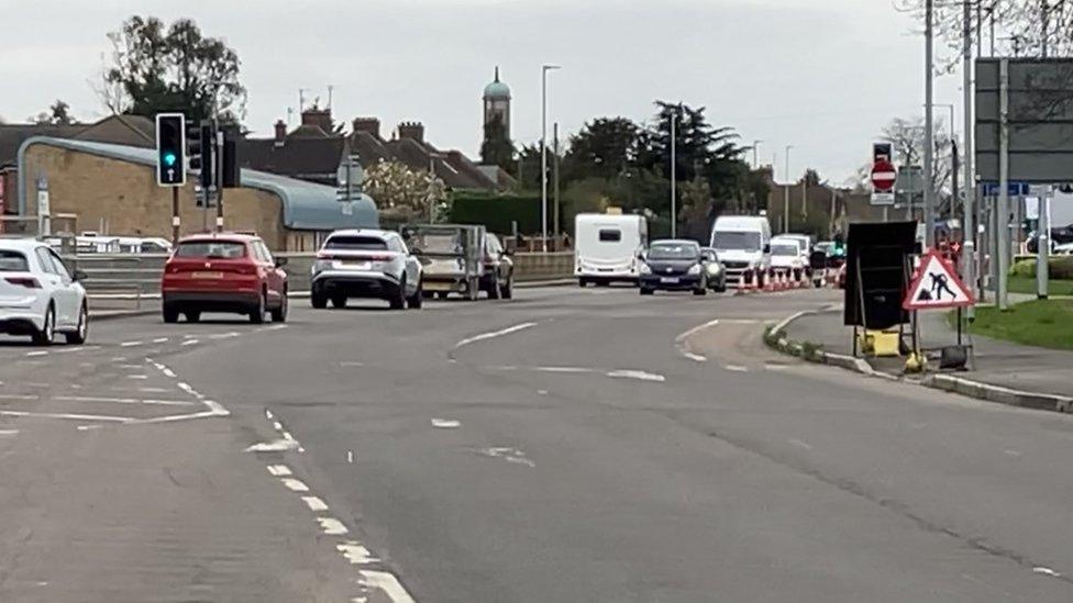 Cars on a road