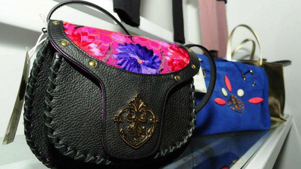 A handbag made by Mexican firm Royal Dalia