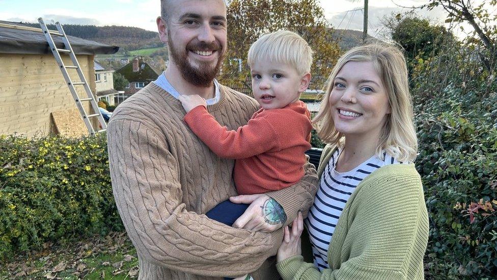 Dad Lannock, Alfie and Mum Courtney