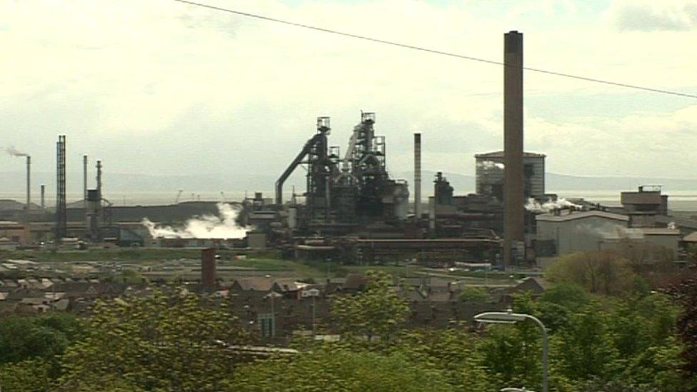 Tata steelworks in Port Talbot