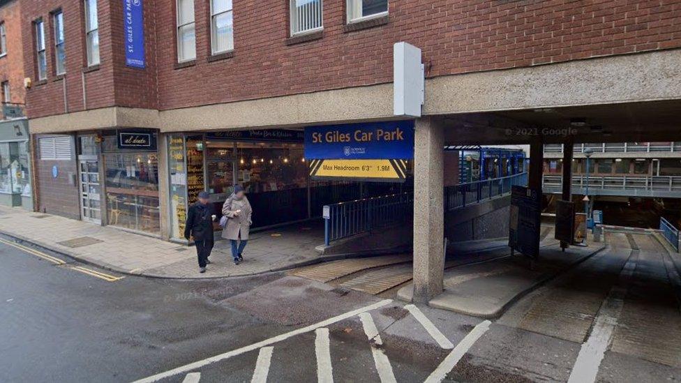 St Giles car park in Norwich