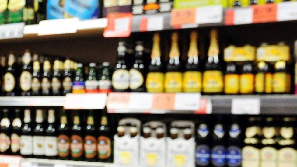 Alcohol in supermarket