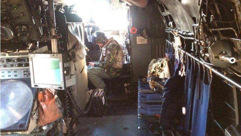 Helicopter interior