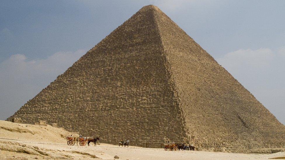 The Great Pyramid of Giza in the sunshine.