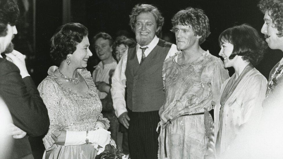 The Queen attending a royal gala of Peter Pan at the RSC in 1982