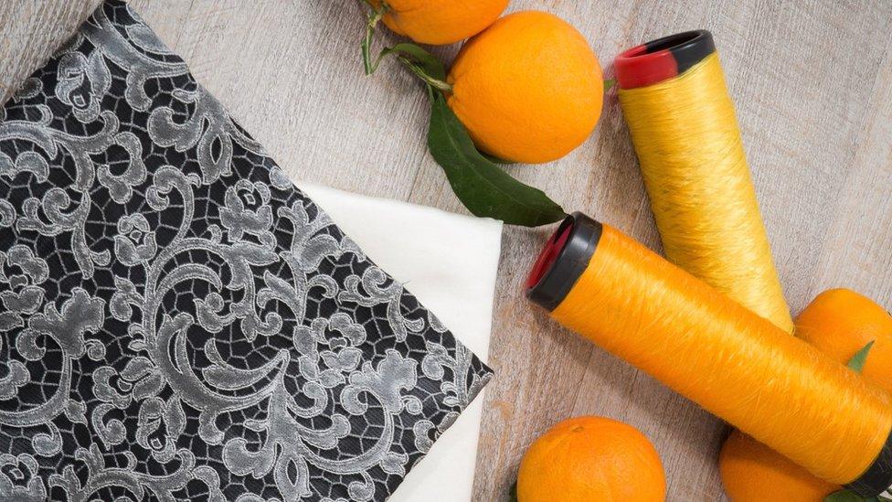 Oranges, fibre, cloth