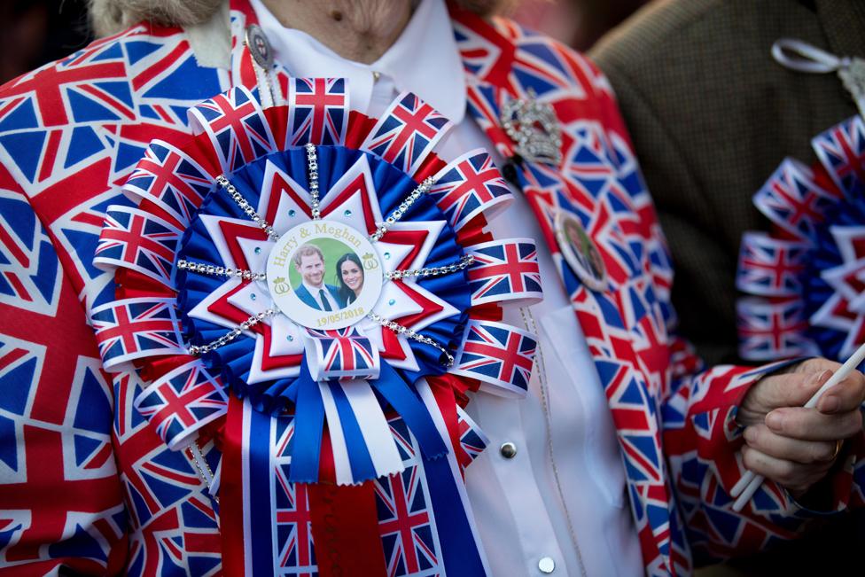 Royal fans line the streets ahead of the royal wedding ceremony of Britain's Prince Harry and Meghan Markle at St George's Chapel in Windsor Castle, in Windsor, Britain, 19 May 2018.