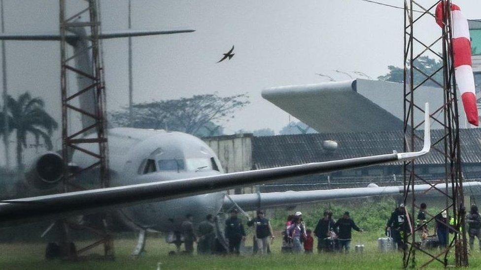 Argentine plane on runway in Guayaquil, 19 Jan 24