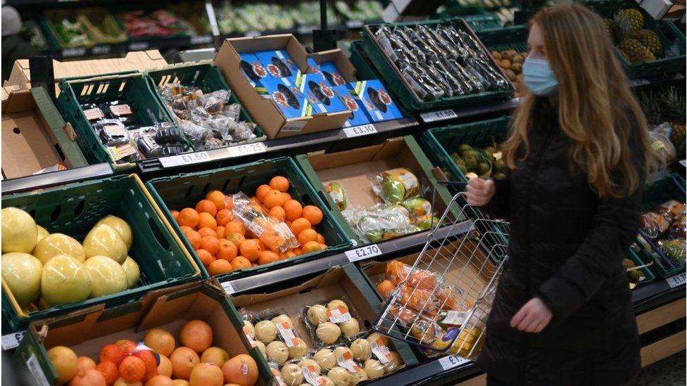 Fresh produce at a Tesco store