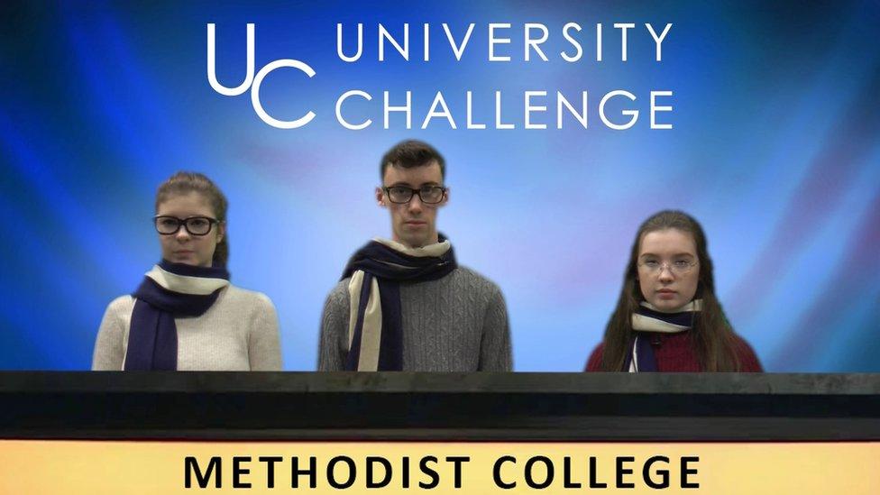 The pupils from Methodist College in Belfast recreated an episode of University Challenge