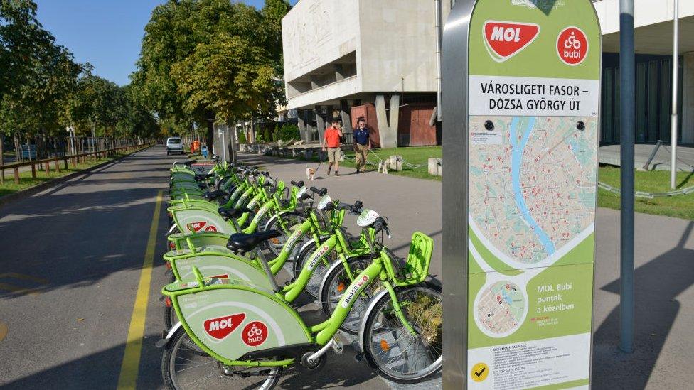 Picture of Budapest's Bubi bike sharing scheme