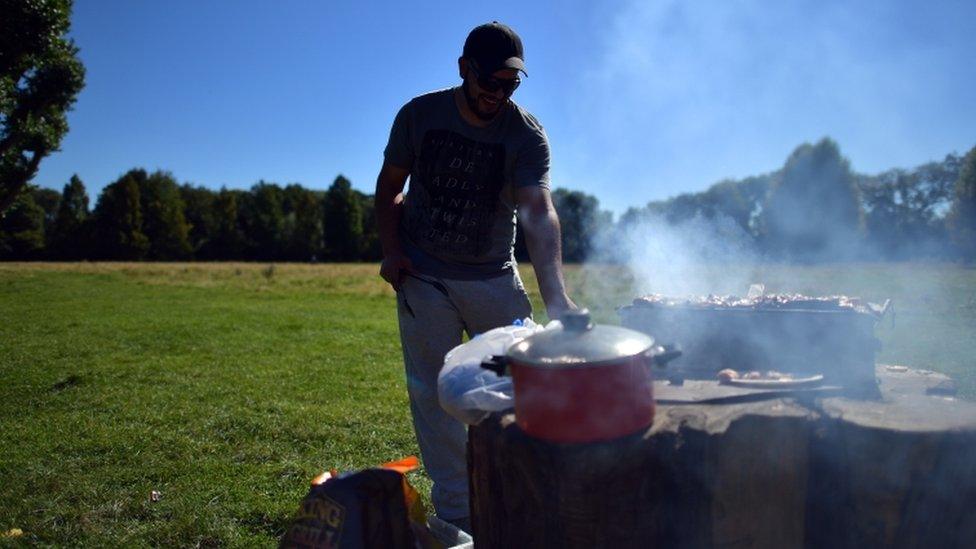 The barbeques were out in Henley-on-Thames in Oxfordshire