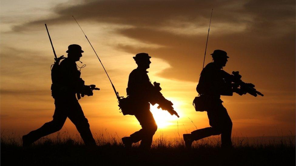 Soldiers take part in Exercise Askari Storm on the outskirts of Nanyuki, Kenya