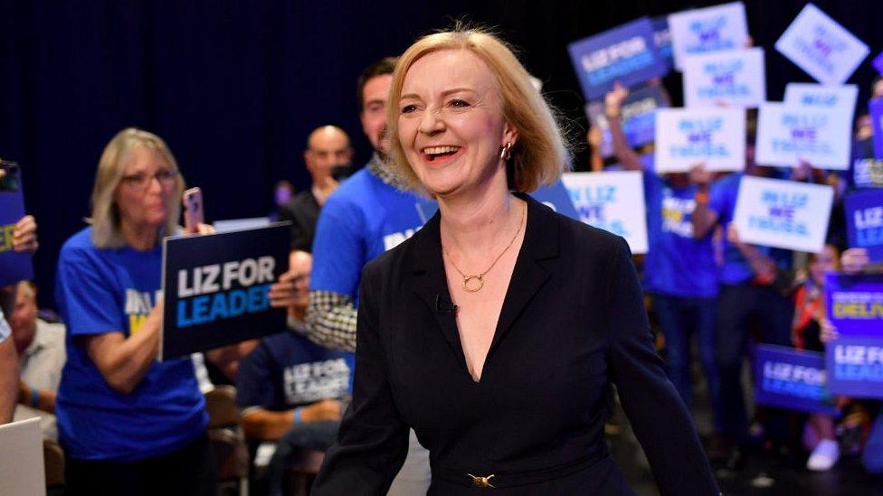 Liz Truss at a leadership hustings in Birmingham