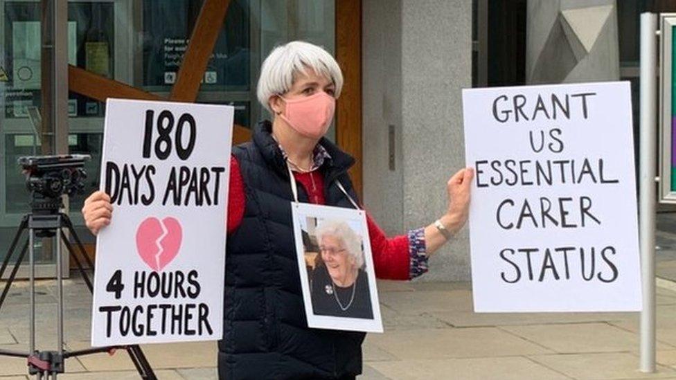 care home protest