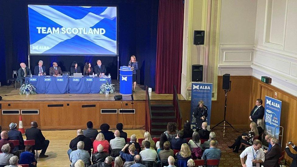 Ms Regan announced her defection at the Alba conference in Glasgow