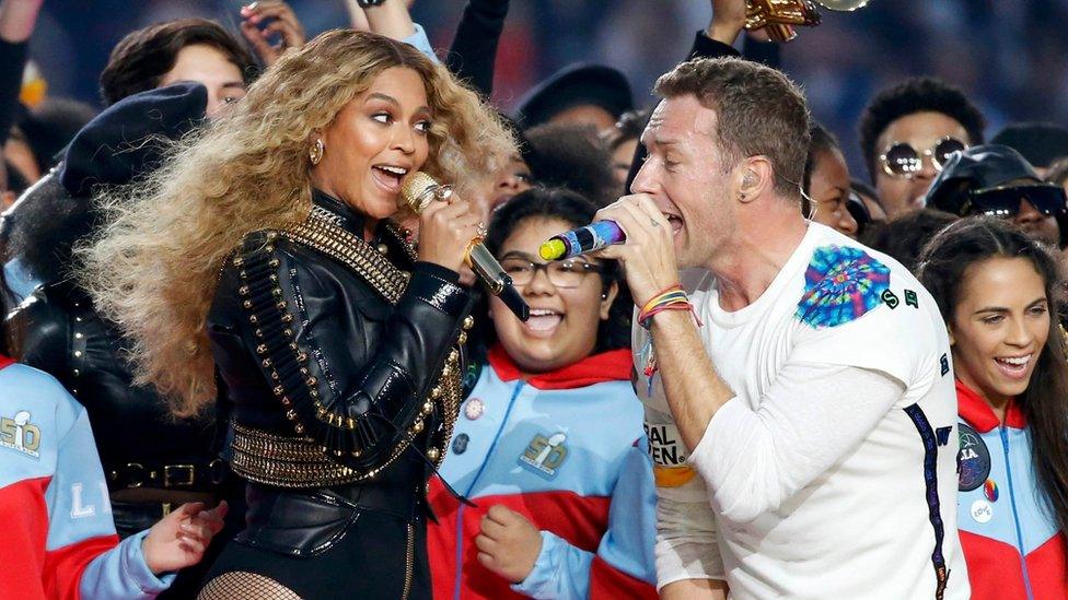 Beyonce and Chris Martin