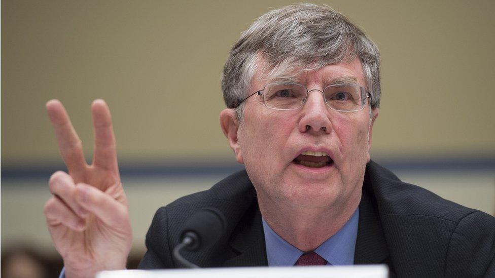 Undersecretary of State for Management Patrick Kennedy testifies on Capitol Hill on 8 September 2016