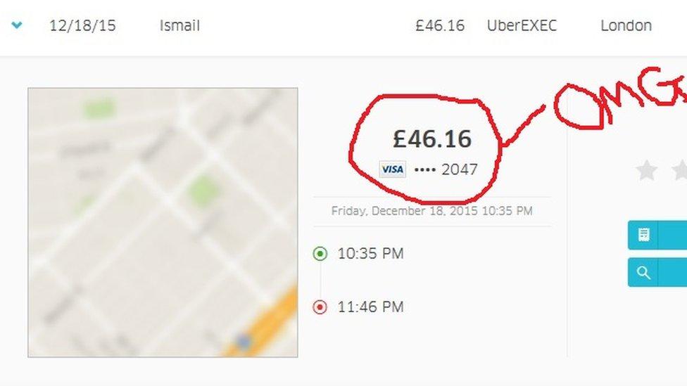 Uber receipt