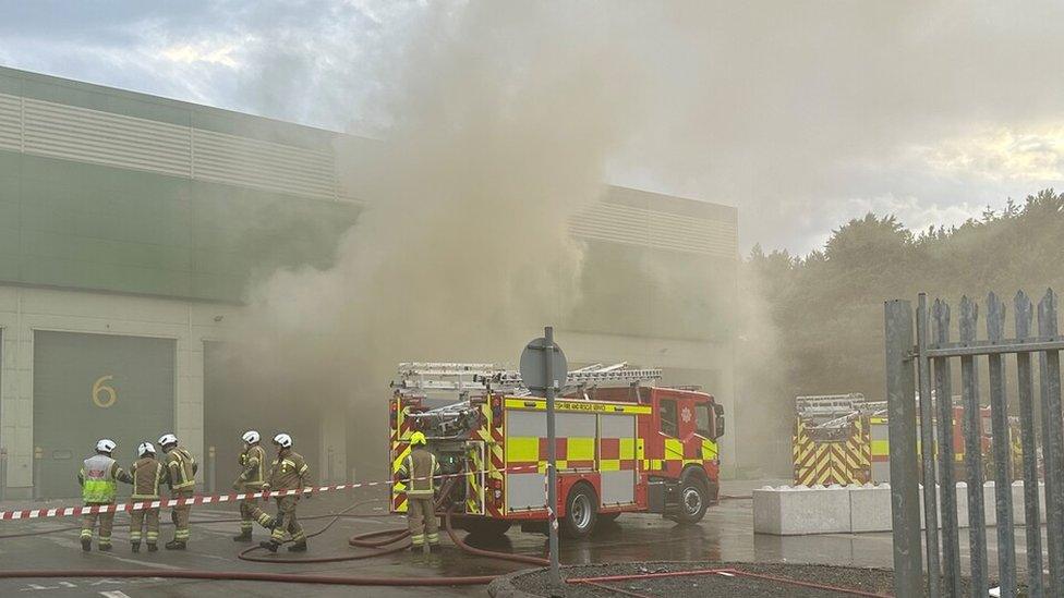 fire at falkirk recycling centre