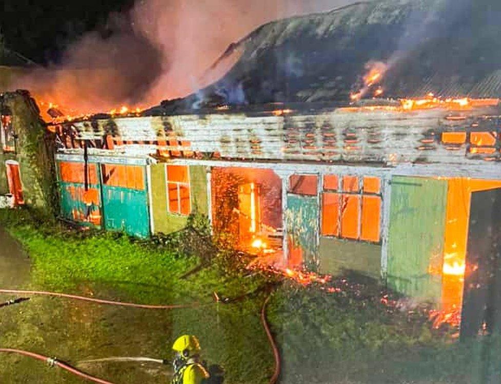 Bowcombe barn fire