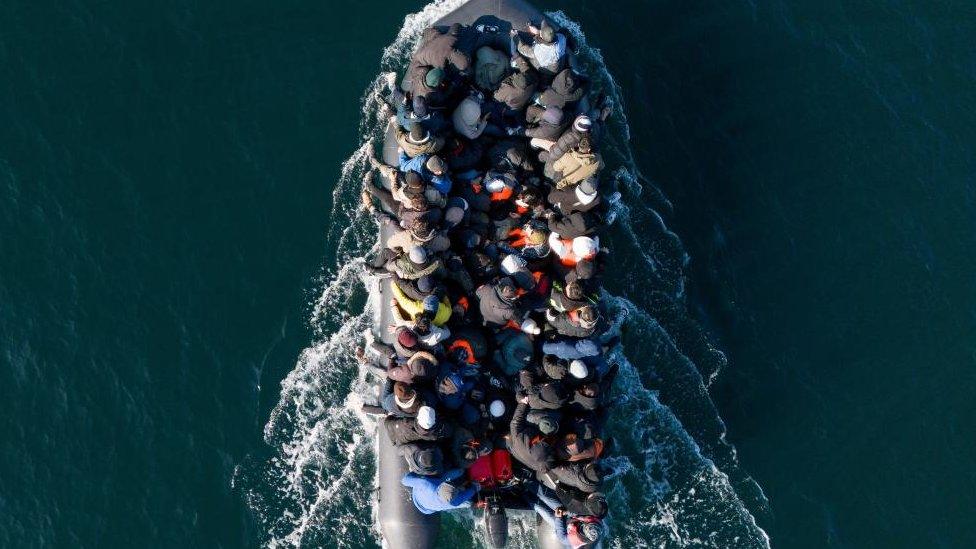 A small boat in the Channel