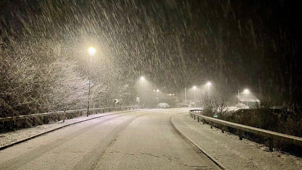 Snow at Drumgask in the Highlands