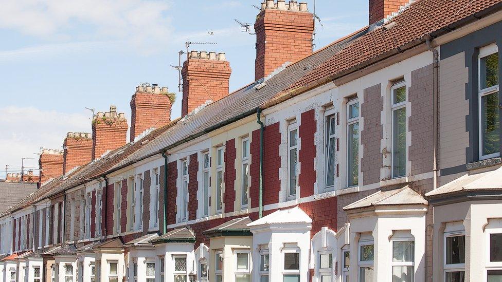 Generic image of terrace housing in Cardiff