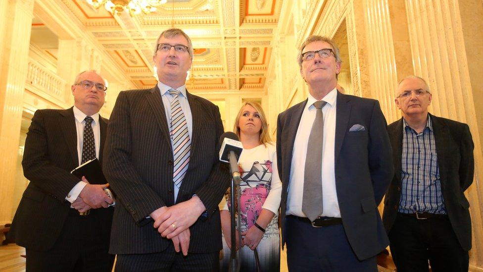 Tom Elliott, Mike Nesbitt and UUP colleagues