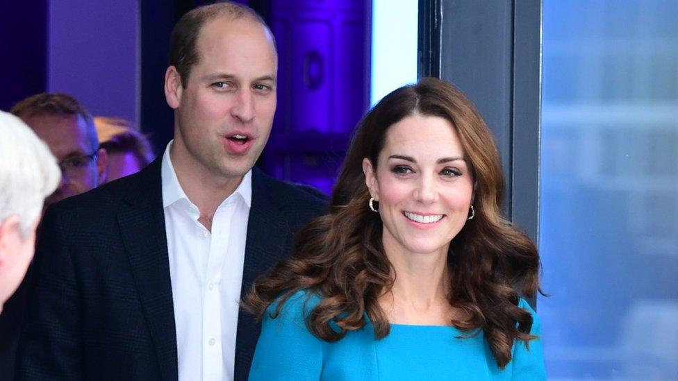 The Duke and Duchess of Cambridge leaving the BBC Broadcasting House