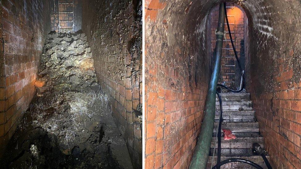 Fatberg before and after