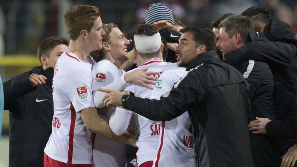 RB Leipzig celebrate a goal