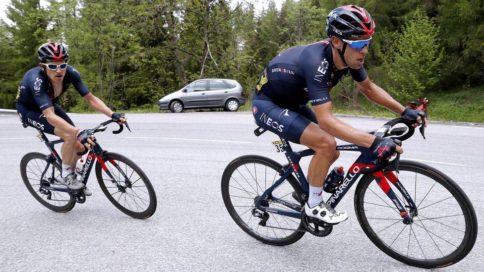 Geraint Thomas a Richie Porte