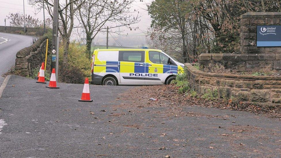 Police at Valehouse Reservoir