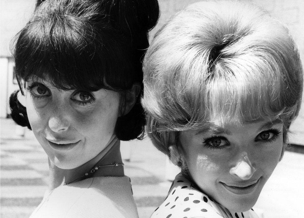 Una Stubbs and singer Mary Millar in a picture taken when they appeared on the Dick Emery Show in 1963