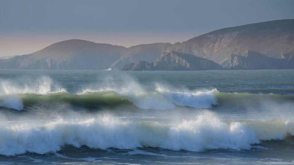 Crashing waves at Newgale, Pembrokeshire