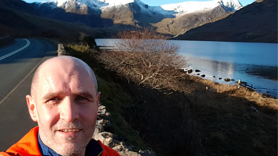 Mark Briggs selfie at a roadside